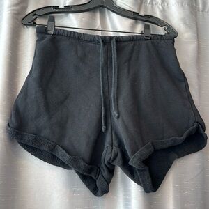 LNA raw edge dolphin sweat shorts size large
